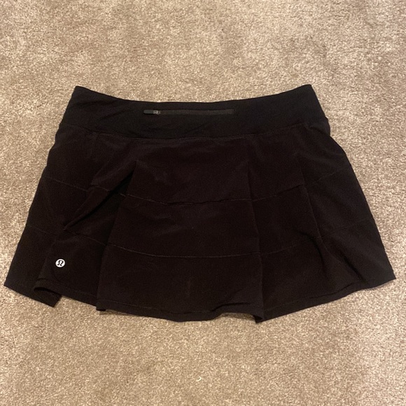 Black Lululemon Pace Rival Tennis Skirt - Picture 2 of 2